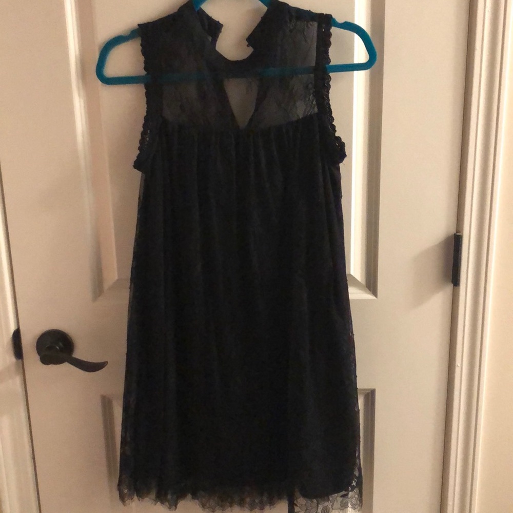 Black babydoll lace dress